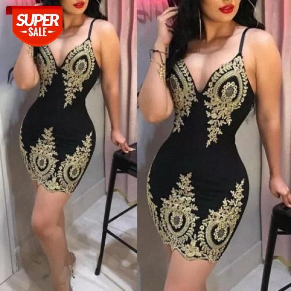 

us women v-neck sleeveless bodycon evening party summer beach club mini dress #uy7m, Black;gray