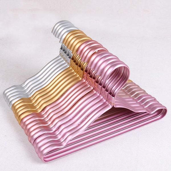 

hangers & racks children's anti-slip suit hanger durable anti-deformation aluminum alloy traceless closet dress clothes towel tue88