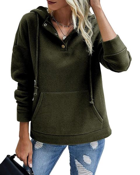 

women's hoodies & sweatshirts 2021 solid hoodie women streetwear e-girl punk long-sleeved harajuku cotton casual loose, Black