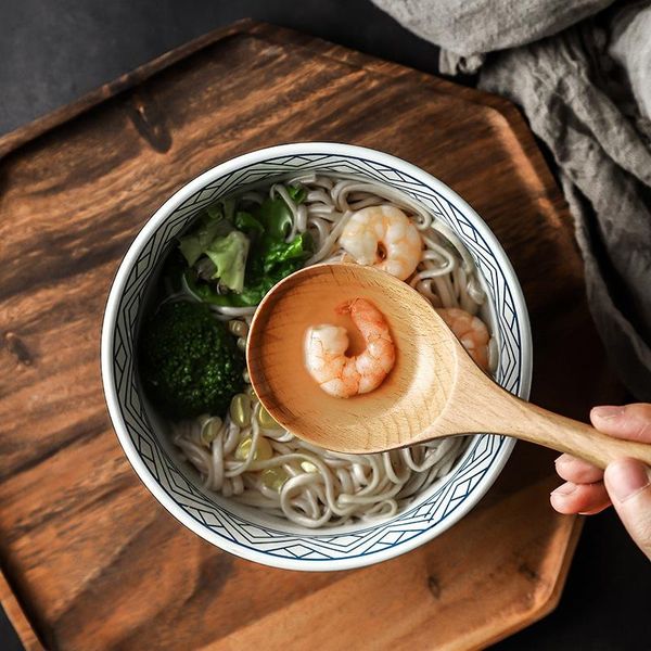 

spoons soup long kitchen wooden porridge rice spoon japanese style handle tableware teaspoon dinnerware cooking utensils