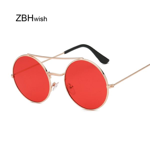 

retro round sunglasses women 2019 brand designer uv400 vintage metal frame sunglasses women's fashion lunette de soleil femme, Silver