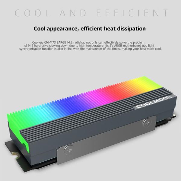 

cm-m7s m.2 argb ssd heatsink cooler 2280 solid state drive radiator pad video graphics card water cooler radiator