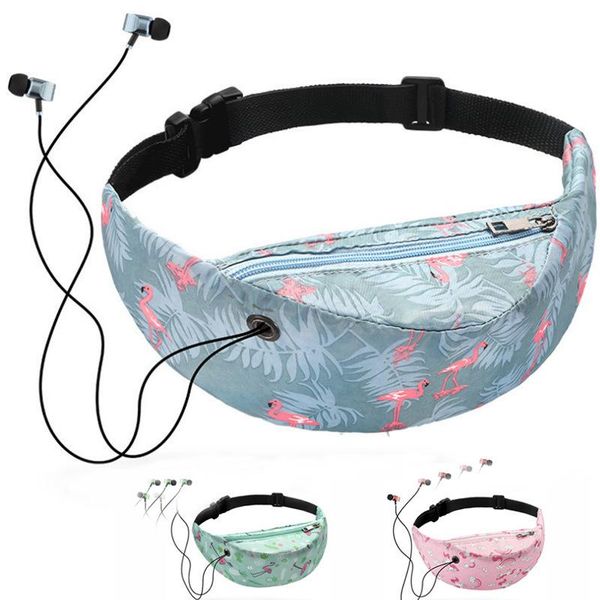 

outdoor bags fashion 3d colorful print waist bag men women fanny packs hip belt money travelling mountaineering mobile phone