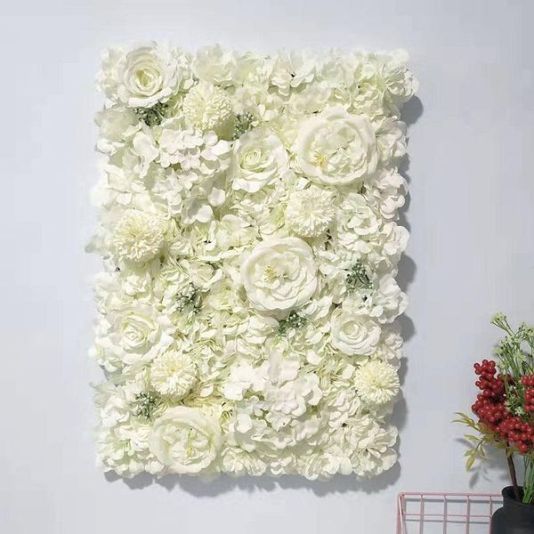 

decorative flowers & wreaths 3d backdrop wall wedding decoration artificial flower panel for home decor backdrops baby shower silk rose