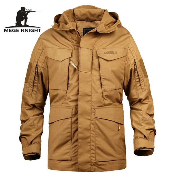 

mege men tactical clothing us army m65 military field jacket trench coats hoodie casaco masculino windbreaker jaqueta masculina 211103, Black;brown