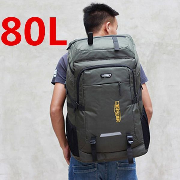 

backpack 80l men travel pack sports bag waterproof outdoor mountaineering hiking climbing camping for male