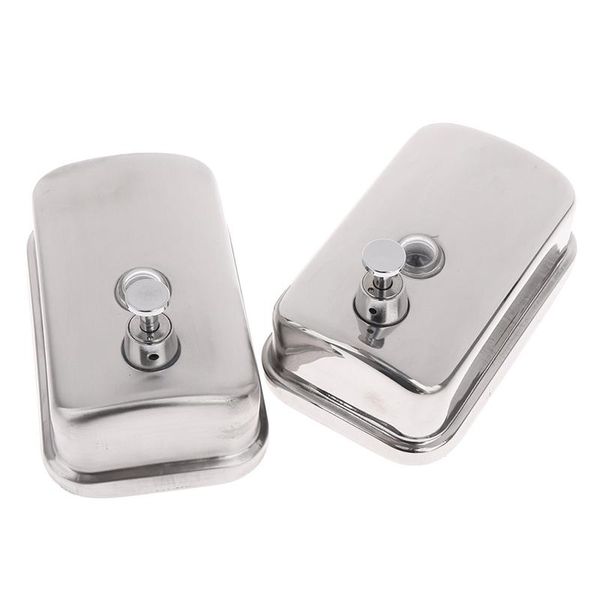 

liquid soap dispenser stainless steel hand sanitizer shower gel bottle kitchen dish container 500ml bathroom wall-mounted manual