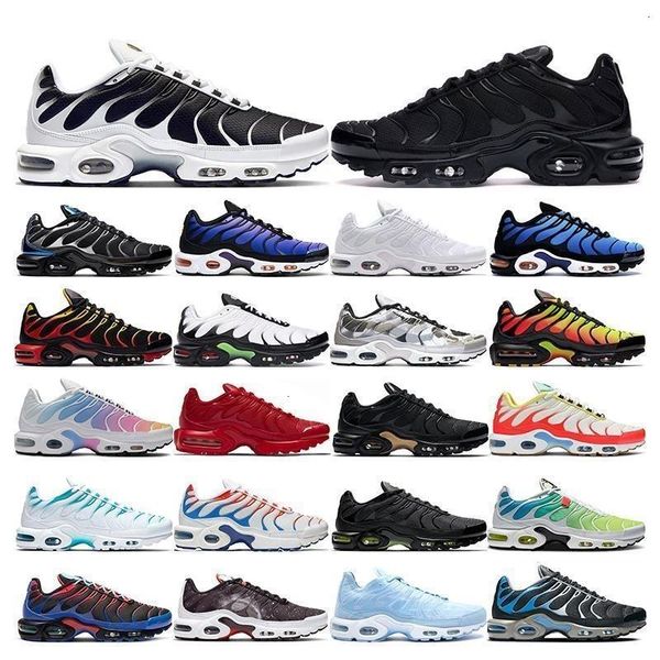

new mens tn plus women running shoes trainers triple black white hyper blue oreo smoke grey worldwide pink fade men outdoor sports sneakers