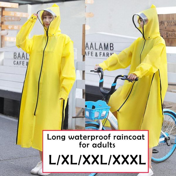 

raincoats 1pc portable raincoat hooded rain poncho with hoods and sleeves for hiking camping cycling travel rainwear women men