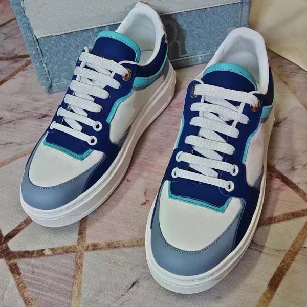 

womens casual shoes luxury fashion platform lace-up genuine leather color matching sneakers size 35-42 with box, Black