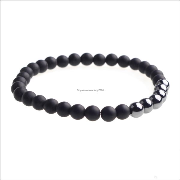 

beaded, strands bracelets jewelryhandmade gemstone 6mm round aura bracelet 7-9 inches small and delicate drop delivery 2021 mbtnf, Black