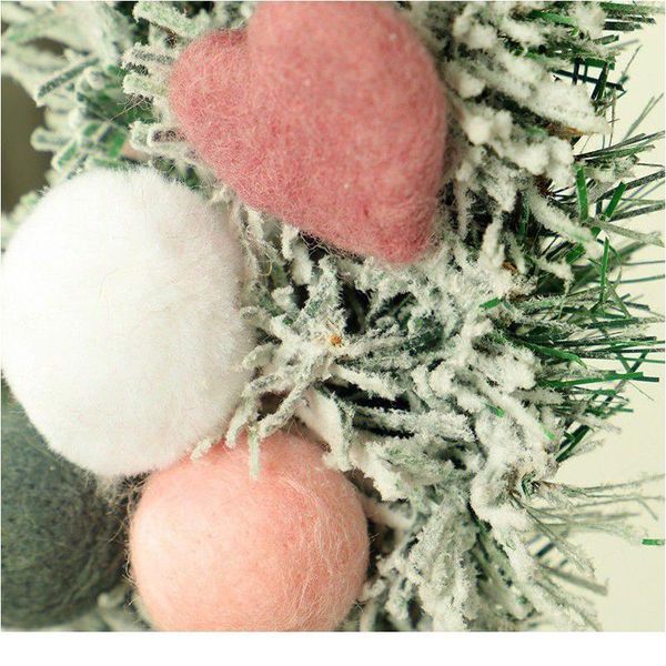 

wool felt decoration wreath christmas flocking pine fruit door hanging home window decoration w jllfwv
