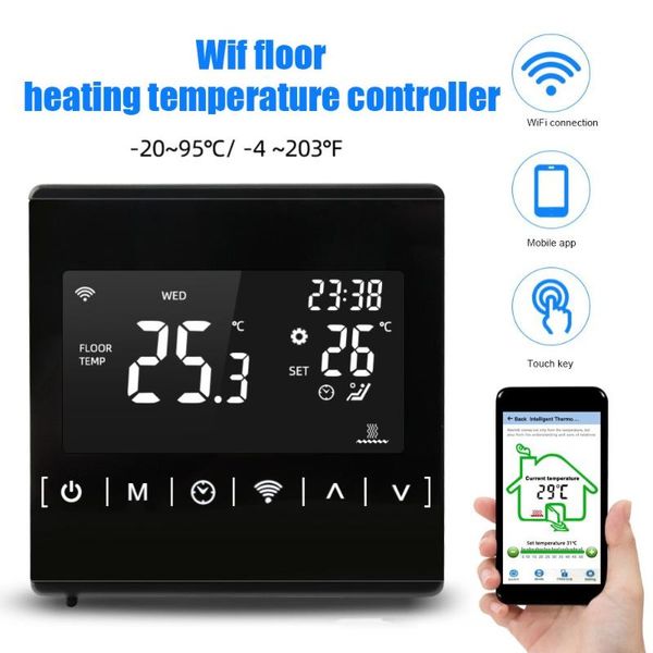 

smart home control thermoregulator touch wifi wireless warm floor boiler thermostat water gas temperature remote controller