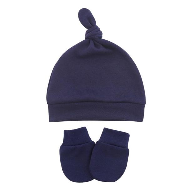 

caps & hats 40jc baby anti-scratching gloves knotted hat set born mittens warm beanie kit shower gifts, Yellow