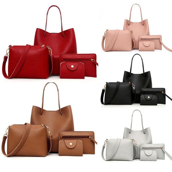 

diaper bags fashion women large capacity tote 4pcs shoulder bag handbag messenger card four-piece package travel spring 2021