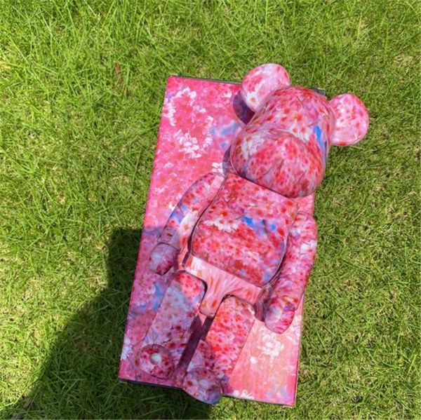 

400% 28cm bearbrick the abs the cherry blossom fashion bear chiaki figures toy for collectors be@rbrick art work model decoration toys g