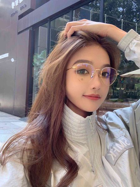 

75% off outlet store online pure titanium high brie heart polygon ultra light eyeglass frame net red same fashion glasses short sighted size, White;black