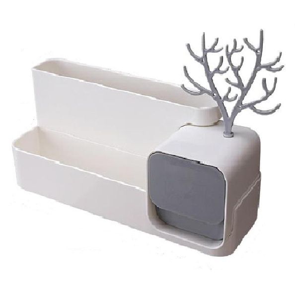 

storage boxes & bins toilet shelf wall hanging punch vanity cosmetic mask rack bathroom