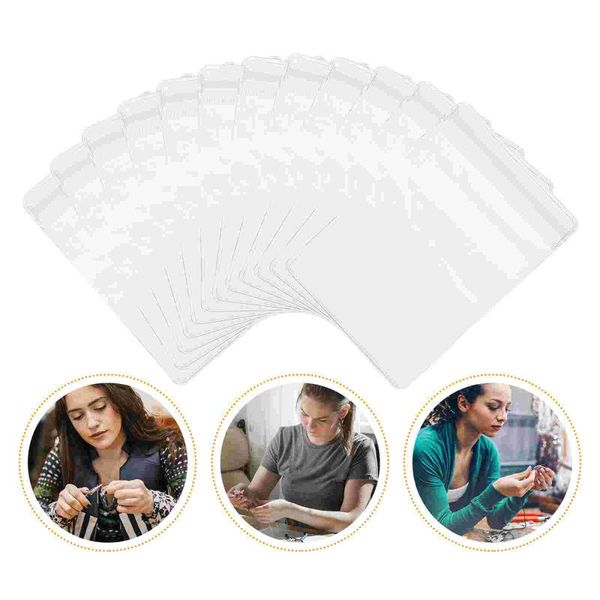 

storage bags 100pcs pvc jewelry anti oxidation bag rings earrings pouch