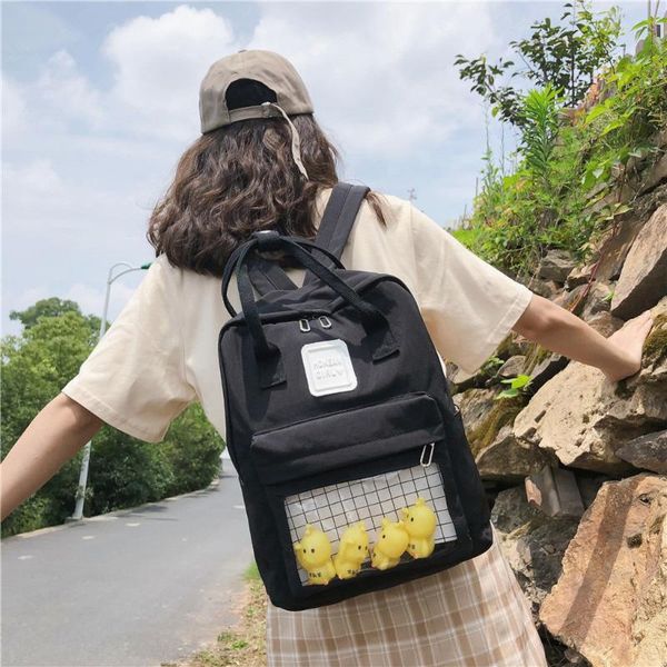 

backpack solid color fashion ladies backpacks women's large-capacity shopping nylon waterproof backpacks#g30