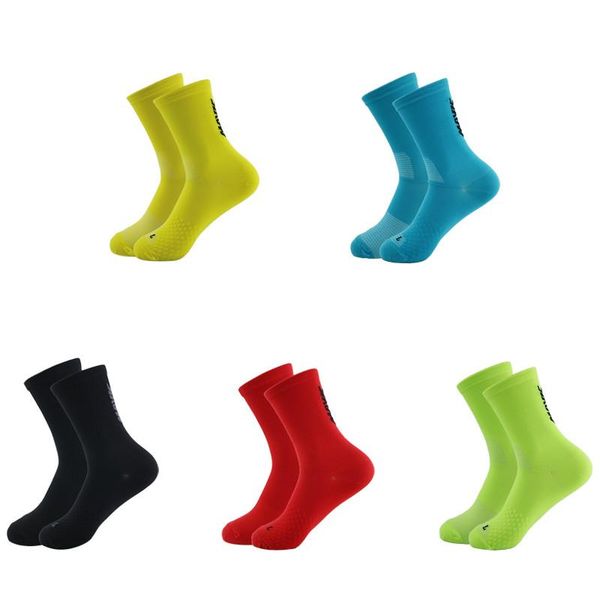 

sports socks professional cycling non-slip mens tube nylon, Black