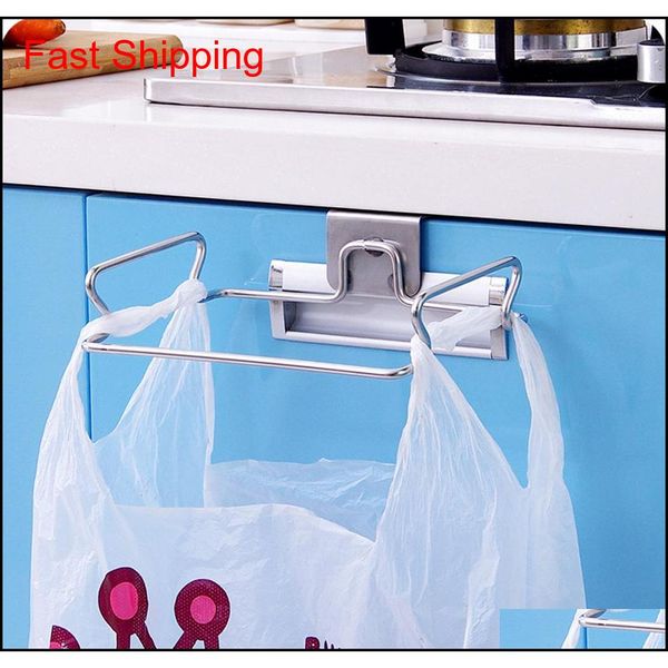 

hanging garbage bags storage organizer rack stainless steel trash bag holder towel gloves hanger for kitchen cab jllqtx allguy
