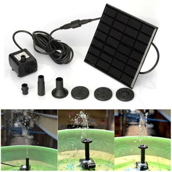 

solar water panel power fountain pump kit pool garden pond watering submersible solar pump garden home sun new