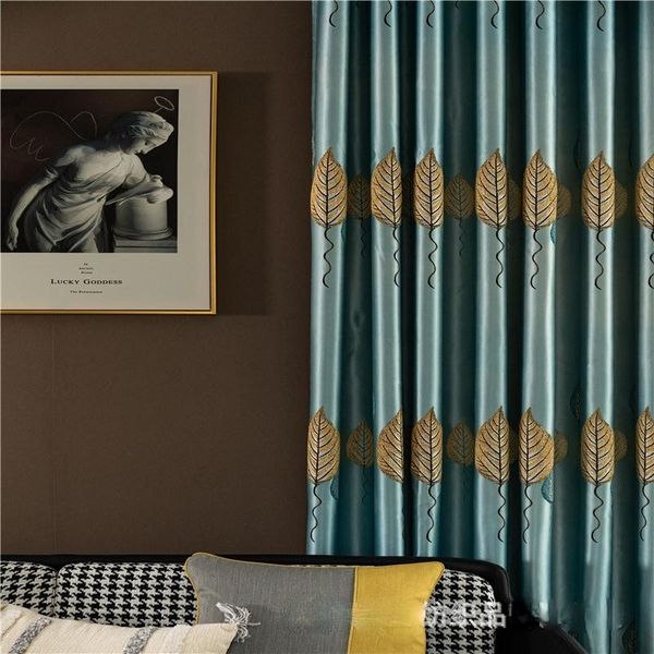 

curtain & drapes thickened full blackout curtains high-grade silk jacquard heat insulation and sound bedroom living room customized