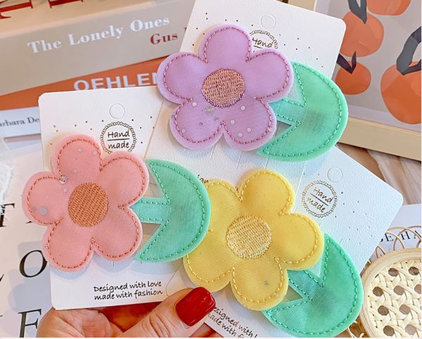 Frühling Blume Mädchen Haar Clips Koreanische Süße Kinder Schule Haarnadel Täglichen Barettes Haar Grip Prinzessin Kopfschmuck Haar Accessoires