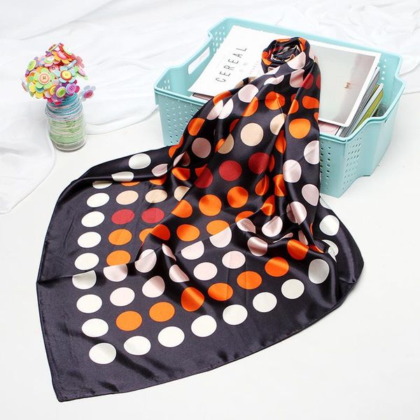 

scarves 90*90cm square scarf imitated silk fabric shawl solid women's headscarf monochrome national, Blue;gray