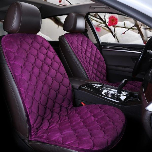 

front car plush seat cover cushion pearl velvet comfortable protection seat back cushion pad mat backrest for winter