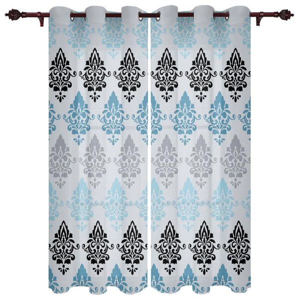

translucent curtains petals leaves pattern dense valance window curtains living room bedroom