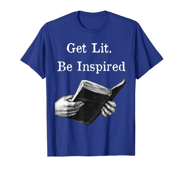 

get lit be inspired by reading books meme t shirt, White;black