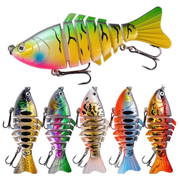 

new unpainted blank body for diy 7 segments lifelike fishing lure 9.6cm 14g multi-section swimbait realist jllfze sport77777