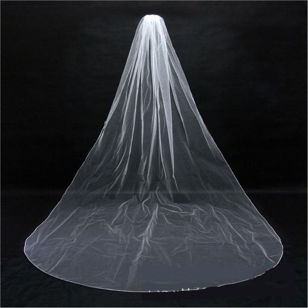 

bridal veils 3m wedding veil long soft ivory white cathedral 1t with comb accessories 2021, Black
