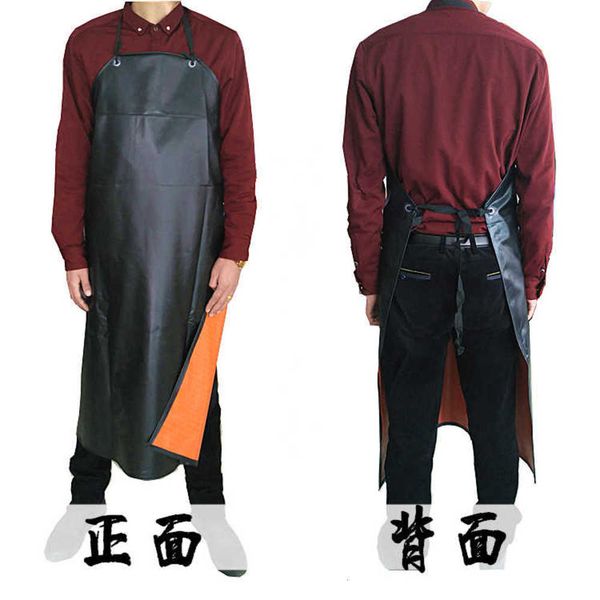 

apronsthickened rubber apron waterproof black composite working sleeve oil acid