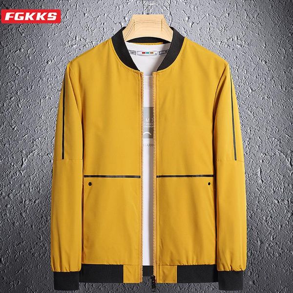 

men's jackets fgkks fashion men autumn simple solid color thin coat male casual wild jacket brand clothing, Black;brown