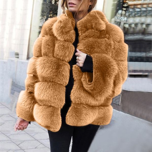 

new products for autumn and winter, long-sleeved imitation fox hair, horizontal stitching cotton plush elegant, loose commuting temperament, Black