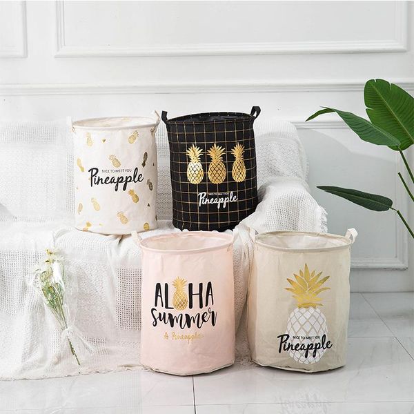 

gilding fresh storage foldable cotton and linen dirty clothes basket home sundries storage box