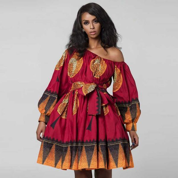 

casual dresses 2021 summer women dress digital printing fluffy oblique shoulder elasticity short ladies, Black;gray