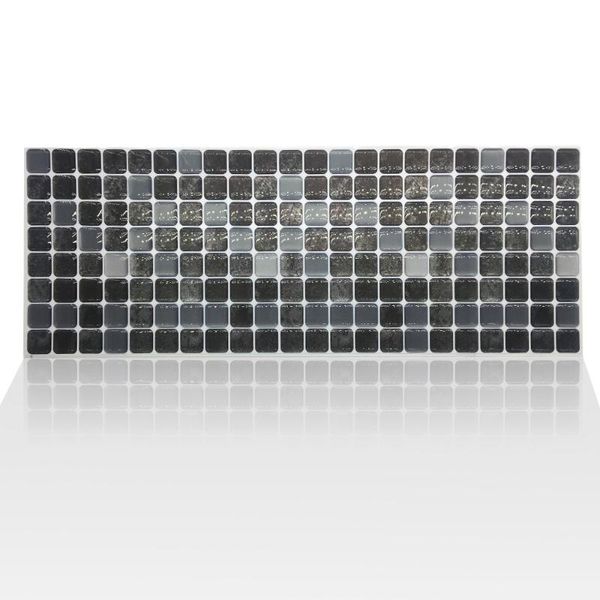 Papéis de parede 3d tinta Mosaico preto adesivo auto-adesivo backsplash adesivo de parede epóxi banheiro cozinha caseira à prova d'água à prova d'água decoração