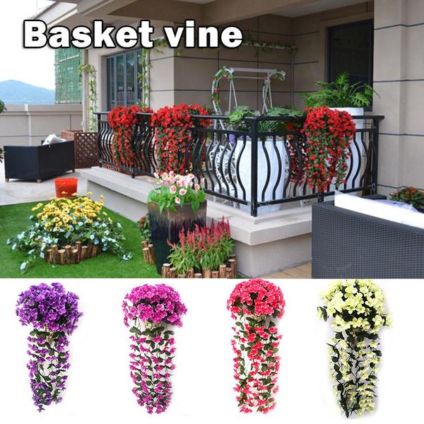 

decorative flowers & wreaths 85cm simulation hanging plants leaves set artificial rattan creeper reusable for indoor outdoor wall home decor