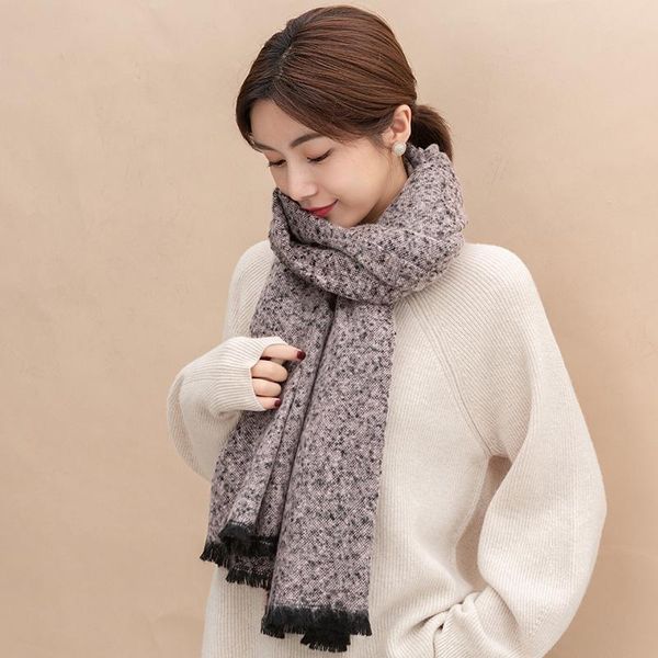 

scarves shanghai story flagship store joker scarf female more contrast color warm somber-toned shawl gift box, Blue;gray
