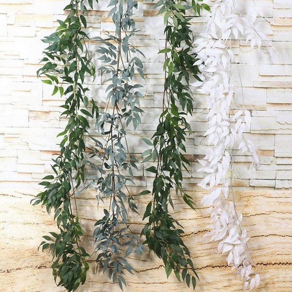 

willow decoration simulation wicker green leaves cane wedding set decoration plant rattan leaves#24