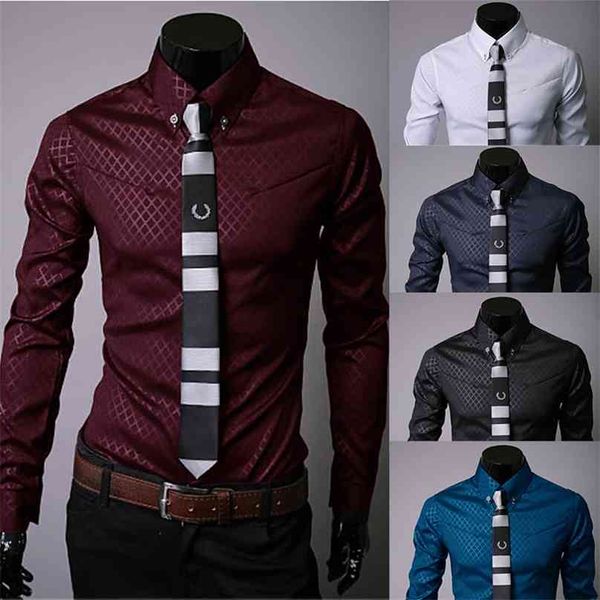 

man long sleeve shirts casual silk satin chemise printed business formal regular fit men fashion clothes spring autumn 210626, White;black