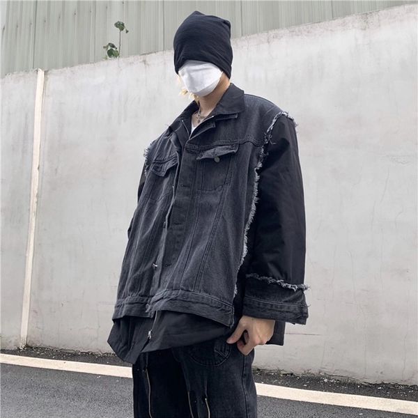 

2021 new harajuk colour block winter coat men and women thick streetwear oversize lapel wadded casual jacket jackets y8ff, Black