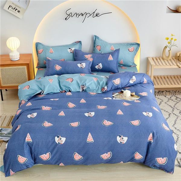 

bedding sets cartoon pattern set child kids duvet cover with bedsheet bed linens pillowcases fashion comforter home textile