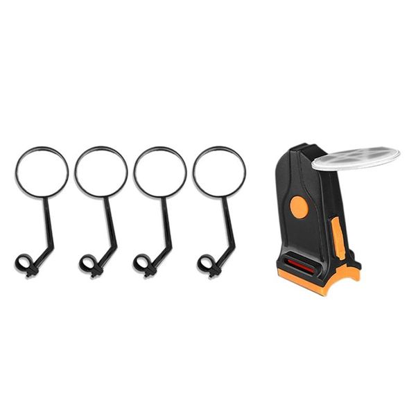 

bike groupsets 4 pack adjustment bicycle rearview mirror (black) with taillight multi lighting modes models usb charge led light
