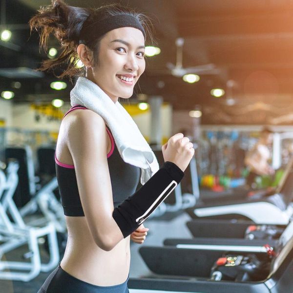 

elbow & knee pads gym wrist bag running belt waterproof mobile phone arm sleeve waist travel, Black;gray
