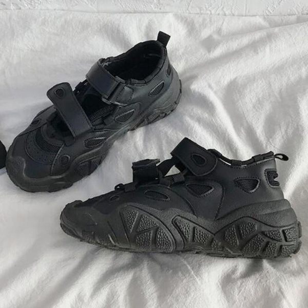 

new sports sandals female summer fashion thick bottom women's shoes beach shoes casual daddy sandalias de mujer zy237, Black
